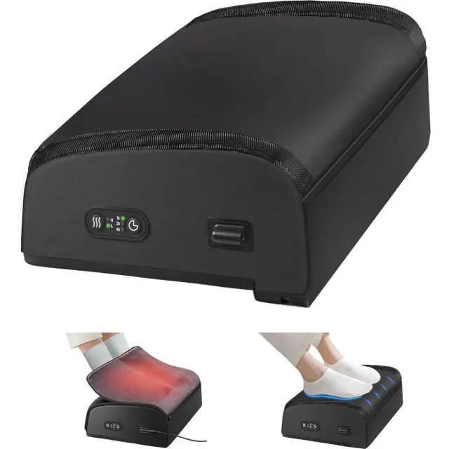 Lexium Store Lexium Voetensteun Bureau - Voetensteun Ergonomisch - Voetenkussen voor zithouding thuis of op kantoor Zwart