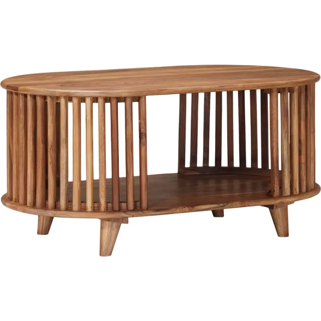 vidaXL Handgemaakte Koffietafel Teak Bruin 85 x 50 x 40 cm