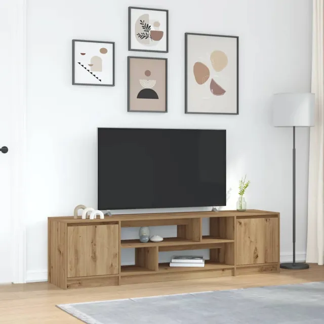 vidaXL Tv-meubel 188,5x41x50 cm spaanplaat ambachtelijk eikenkleurig, foto 2
