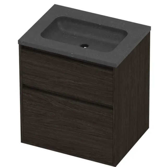 Proline Rollo Badmeubelset Hardsteen Elegant 60x46x67 cm Blue Stone Mokka Oak Eiken