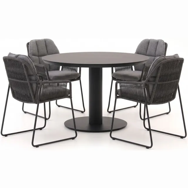 Tierra Outdoor Rivera/La Fonte ø120cm dining tuinset 5-delig