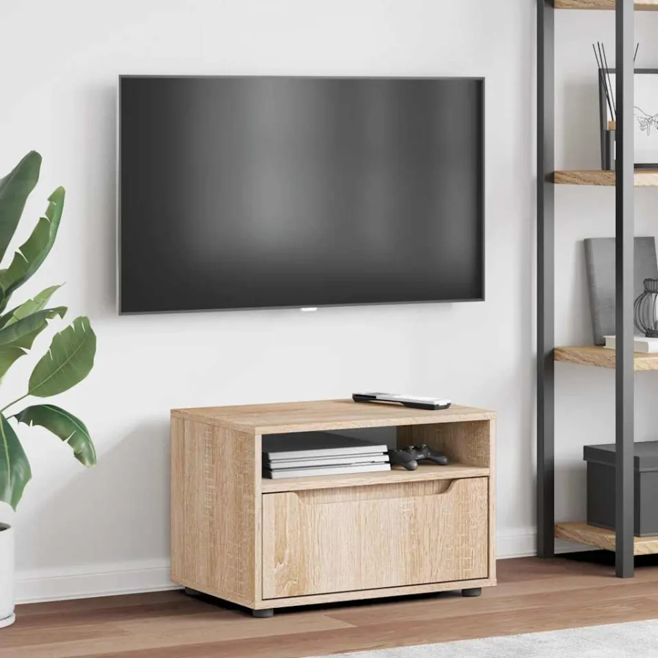 vidaXL Tv-meubel VISNES 60x40x38 cm bewerkt hout sonoma eikenkleurig, foto 4
