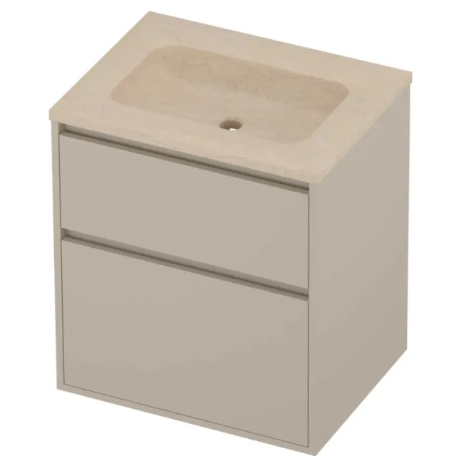 Proline Rollo Badmeubelset Hardsteen Elegant 60x46x67 cm Sand Stone Soft Linen Beige
