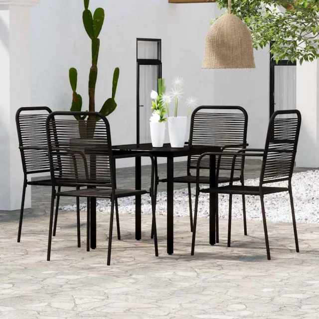 vidaXL 5-delige Tuinset zwart, foto 2