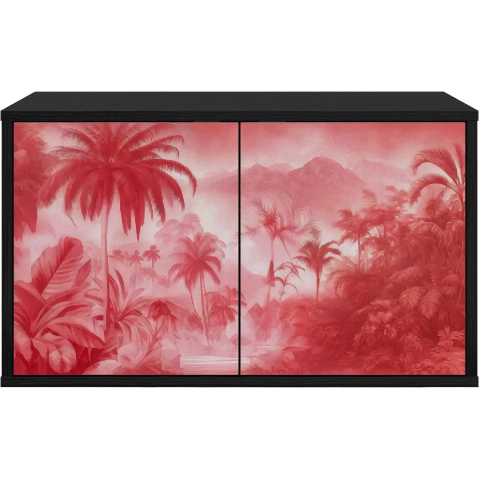 vidaXL Wandgemonteerd tv-meubel AACHEN 69 x 33 x 40 cm Zwart eiken, foto 4