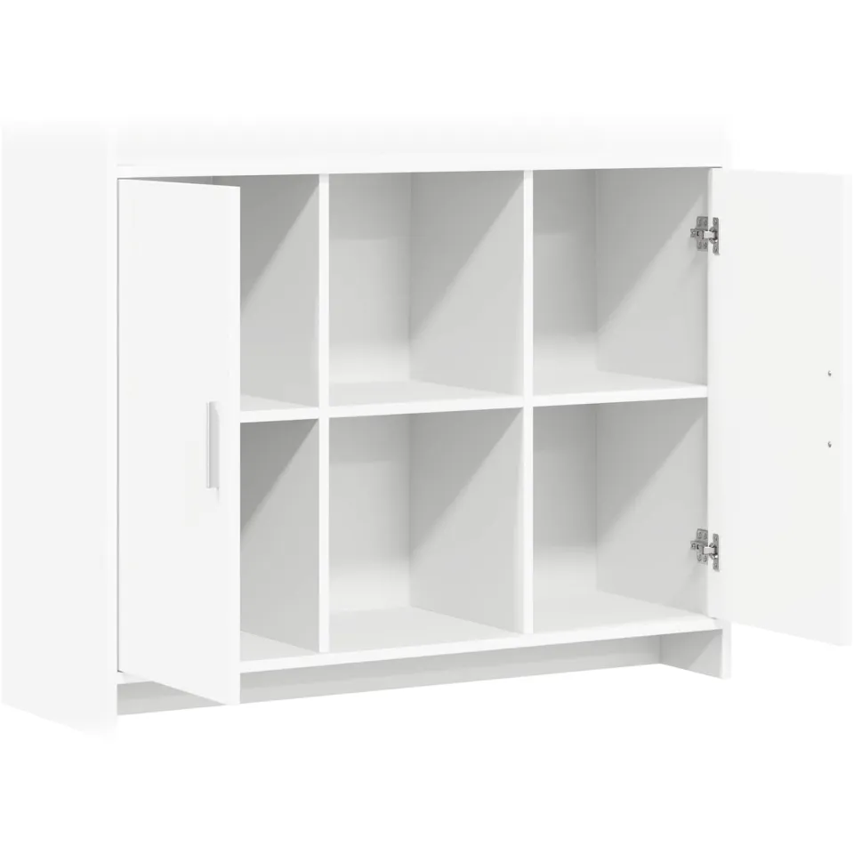vidaXL Dressoir Wit 98,5 x 33 x 80 cm Bewerkt hout, foto 4