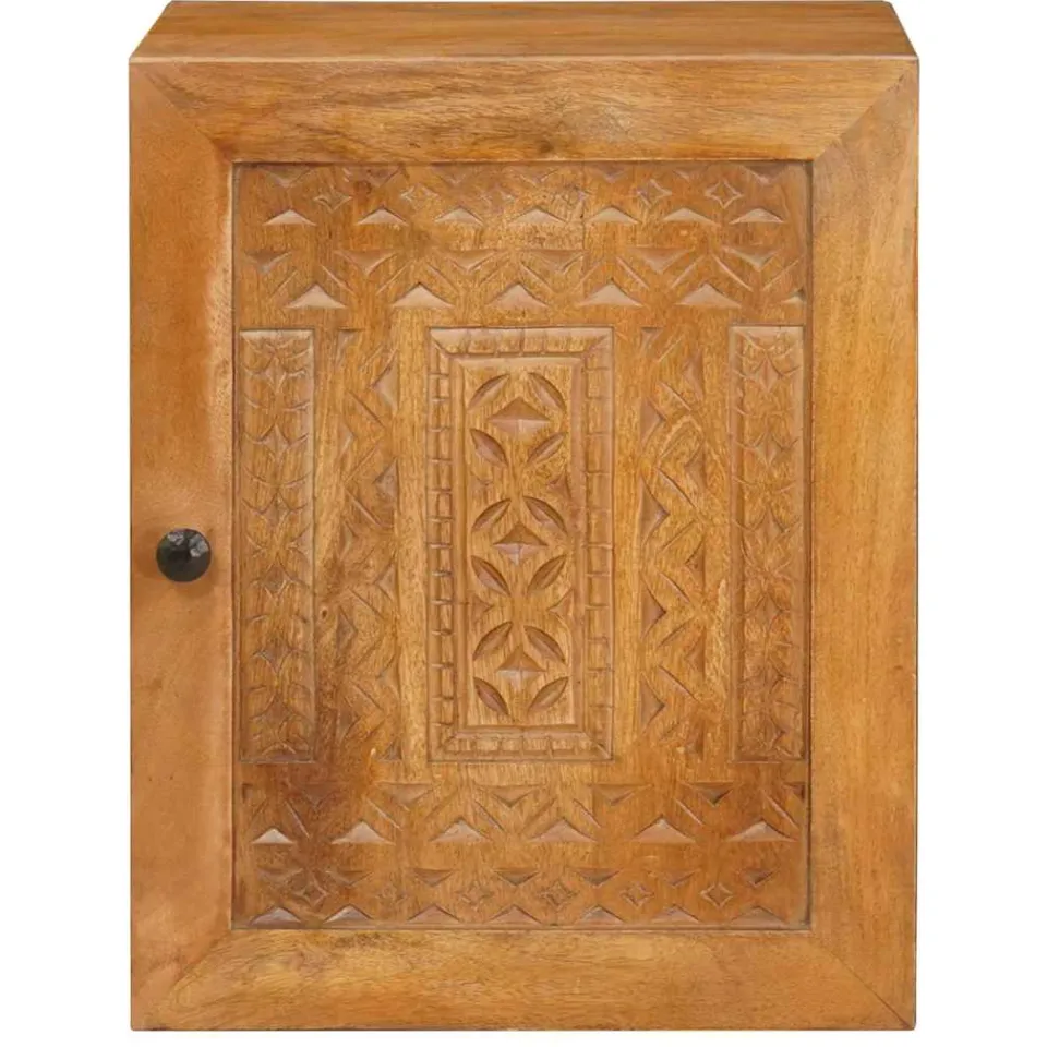vidaXL Badkamerkast Licht Bruin 38 x 33 x 48 cm Bewerkt hout, foto 3