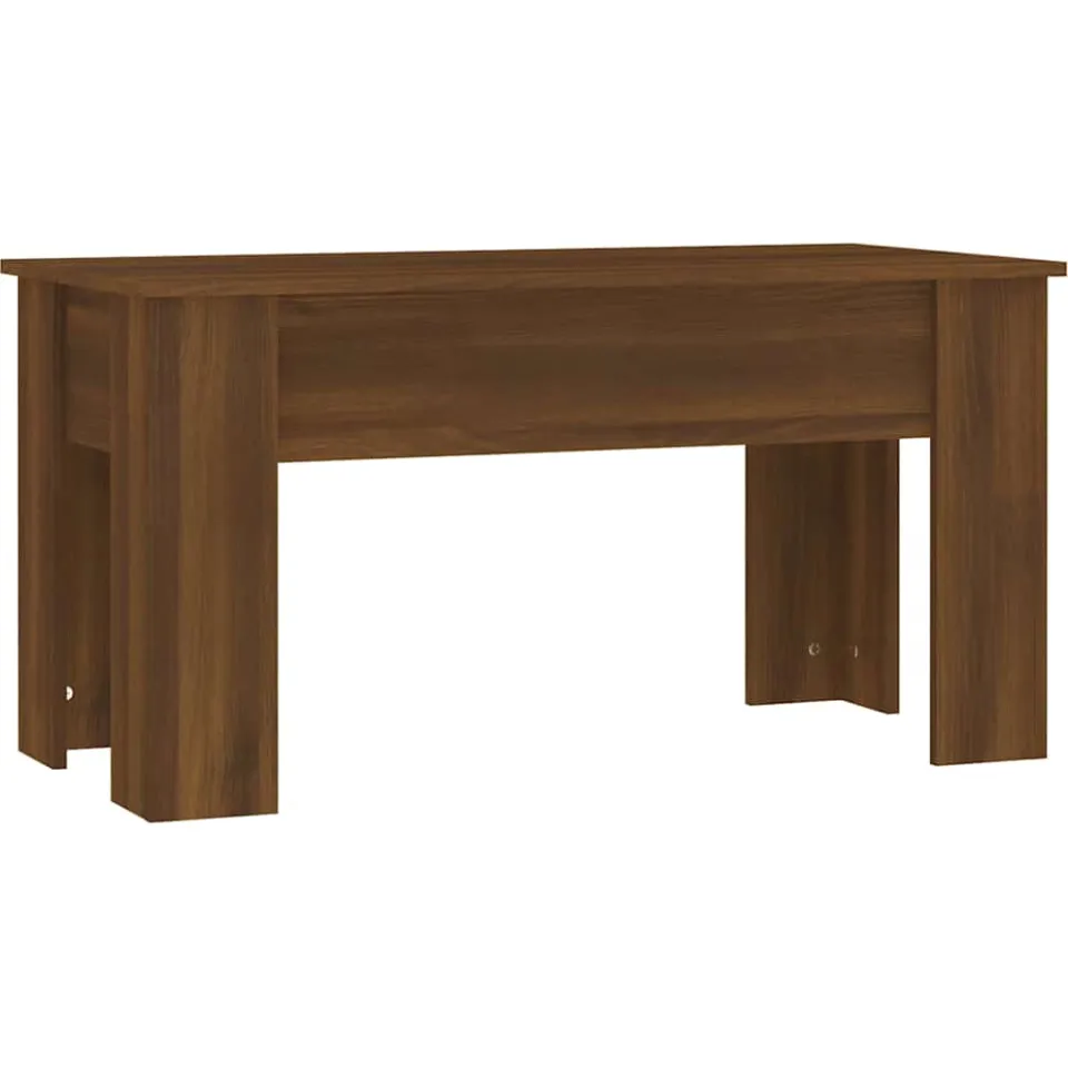 vidaXL Salontafel 101x49x52 cm bewerkt hout bruin eikenkleur, foto 4