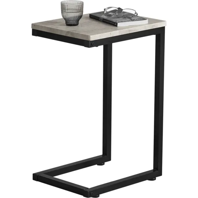 MARA Bijzettafel - Salontafel - Laptoptafel - Nachtkastje - Metaal - MDF - Grijs - 30 x 40 x 60 cm