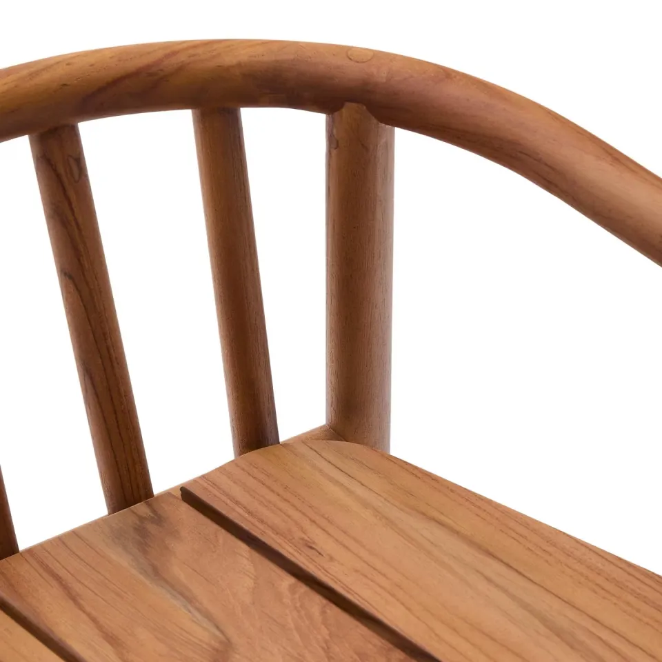 Kave Home Turqueta barkruk teakhout teak, foto 6
