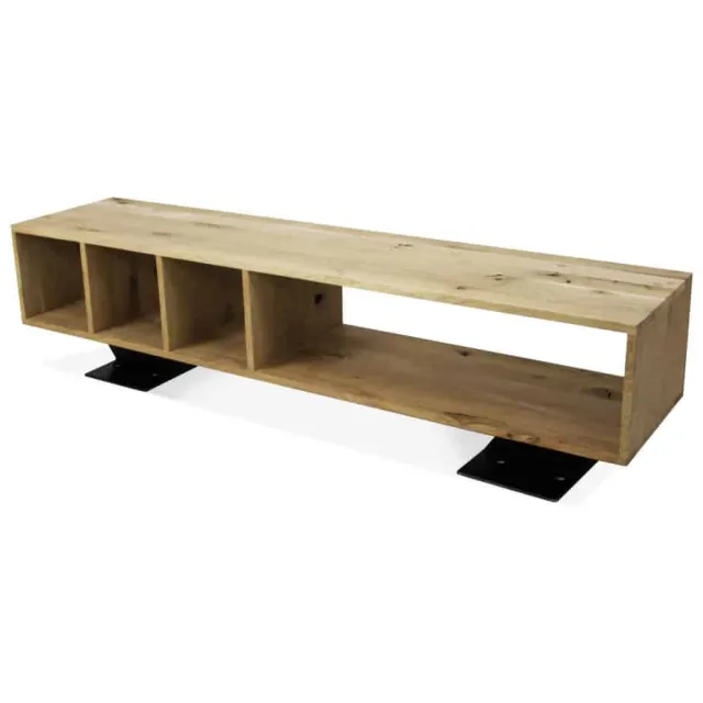 Eikenhouten TV meubel Felton met schuine poten