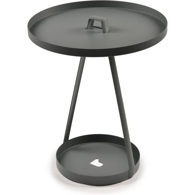 Extreme Lounging b-table - bijzettafel + dienblad - binnen & buiten - handgemaakt - 60x50x50cm grijs