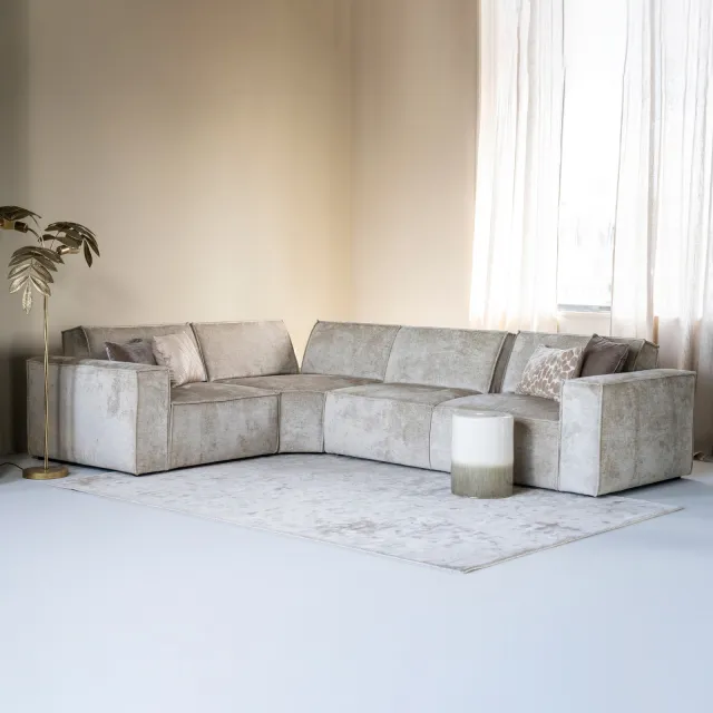 SEVN Hoekbank 'Tori' Links, 330cm, kleur Beige