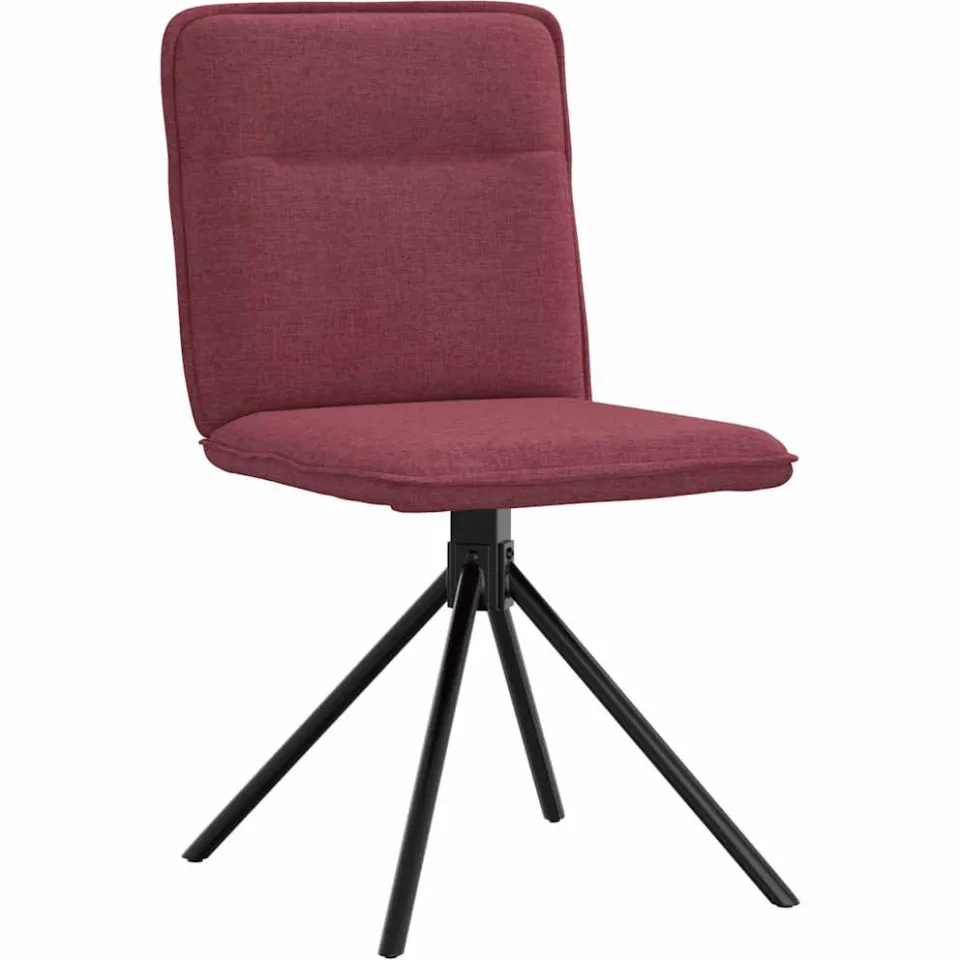 vidaXL Eetkamerstoelen 2 st stof wijnrood