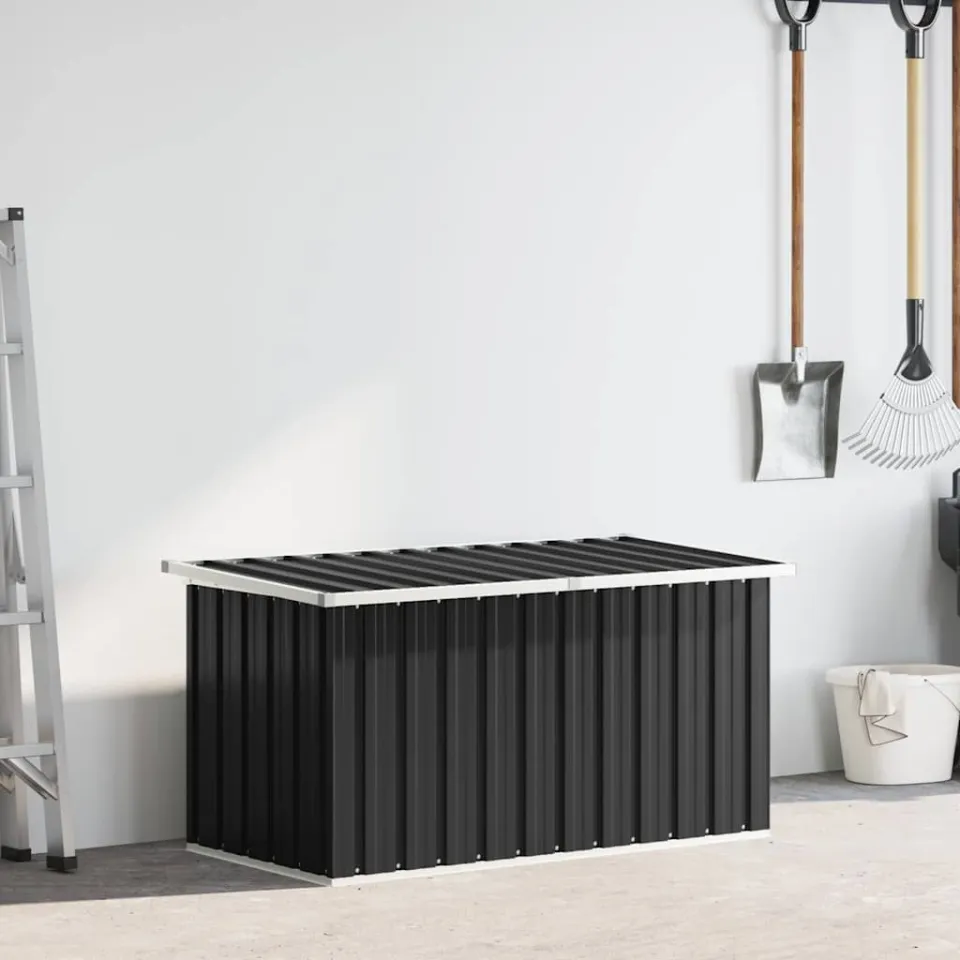 vidaXL Tuinbox 129x67x65 cm antraciet, foto 4