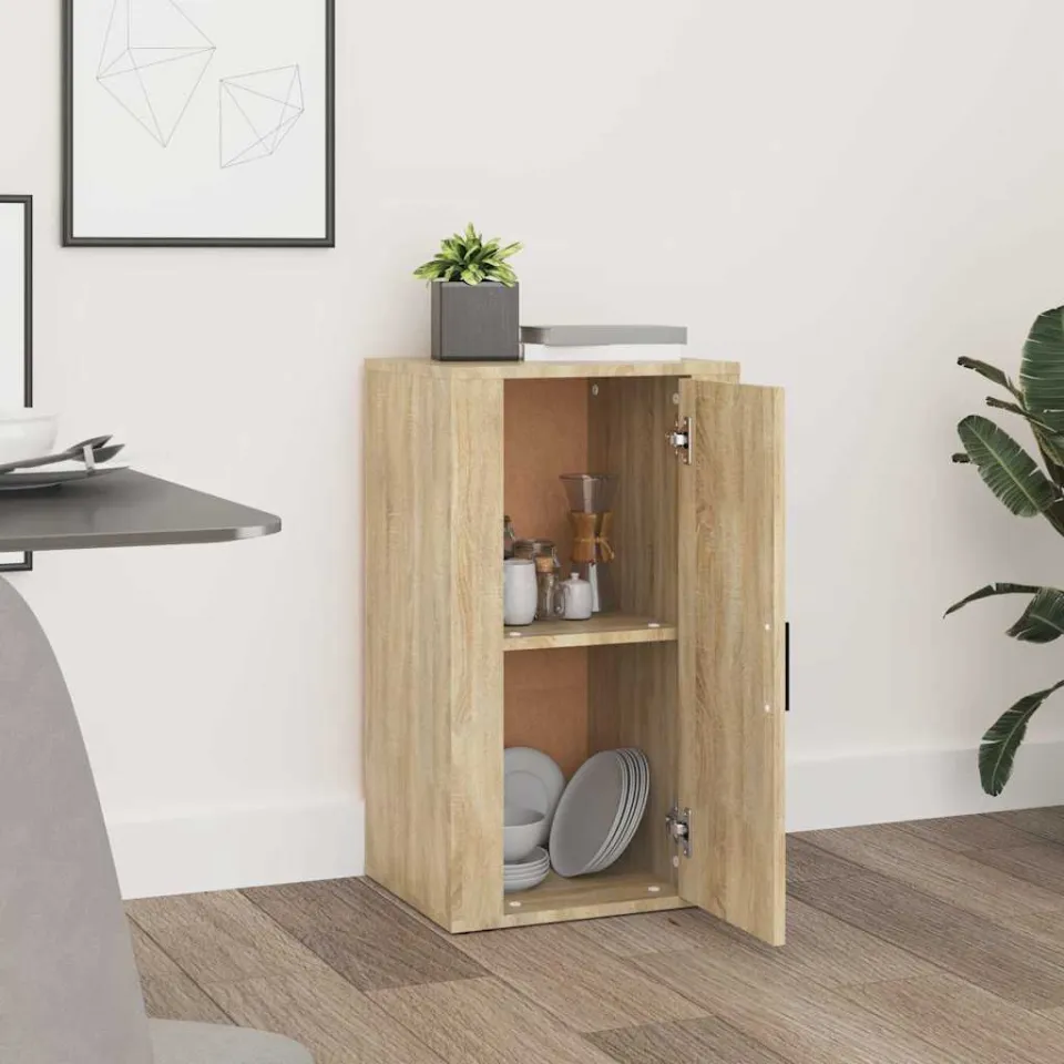 vidaXL Dressoir 40x33x70 cm bewerkt hout sonoma eikenkleurig, foto 3