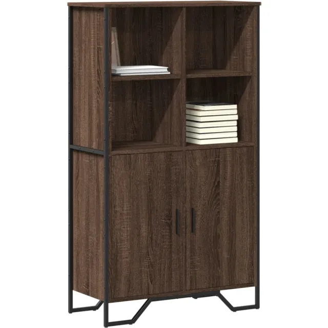 vidaXL Hoge kast 79,5x35,5x137,5 cm bewerkt hout bruin eikenkleur