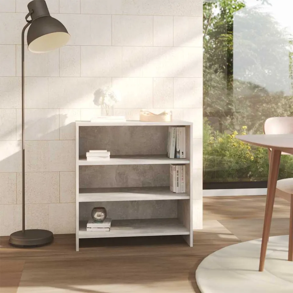 vidaXL Dressoir 70x40,5x75 cm bewerkt hout betongrijs grijs, foto 3