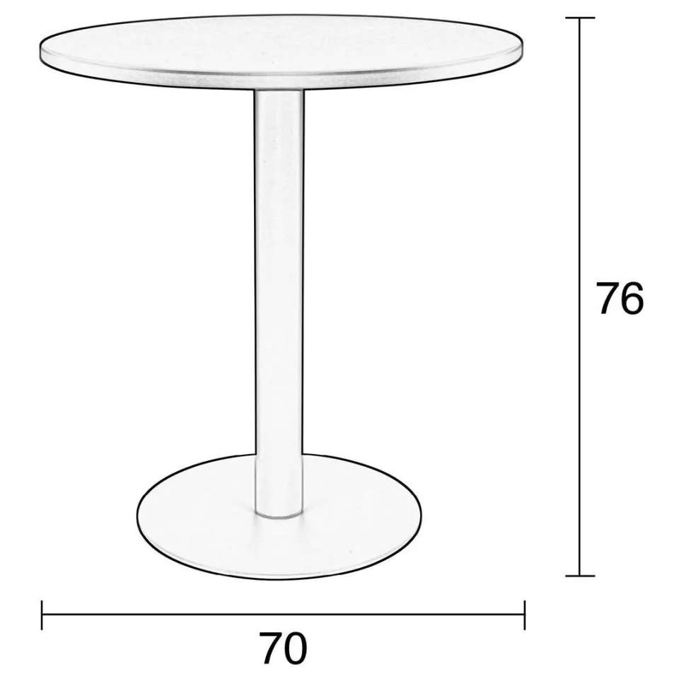 Zuiver bistrotafel Metsu (⌀70 cm) groen, foto 3
