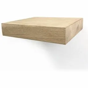 Wood Brothers Zwevende wandplank eiken recht 20 x 20 cm Onbehandeld eiken | Naturel