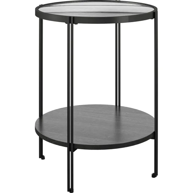 Notio Living Wainwright-Accenttafel - Glas/Zwart Metaal
