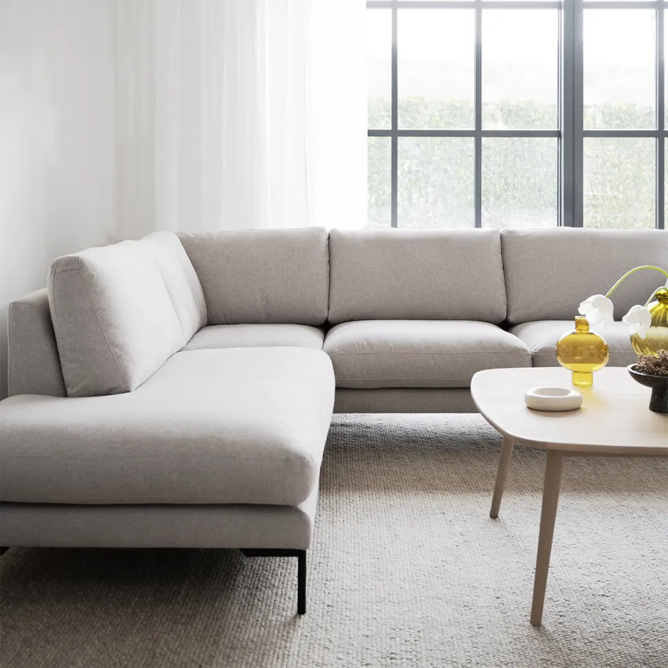 Rowico Home Corwin gestoffeerde hoekbank beige - links - 266 cm, foto 2