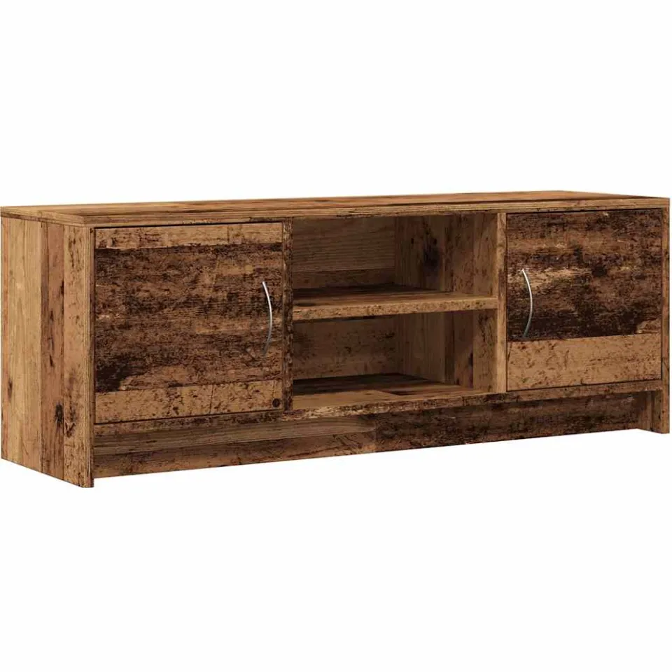 vidaXL Tv-meubel 102x30x37,5 cm bewerkt hout oud houtkleurig bruin, foto 3