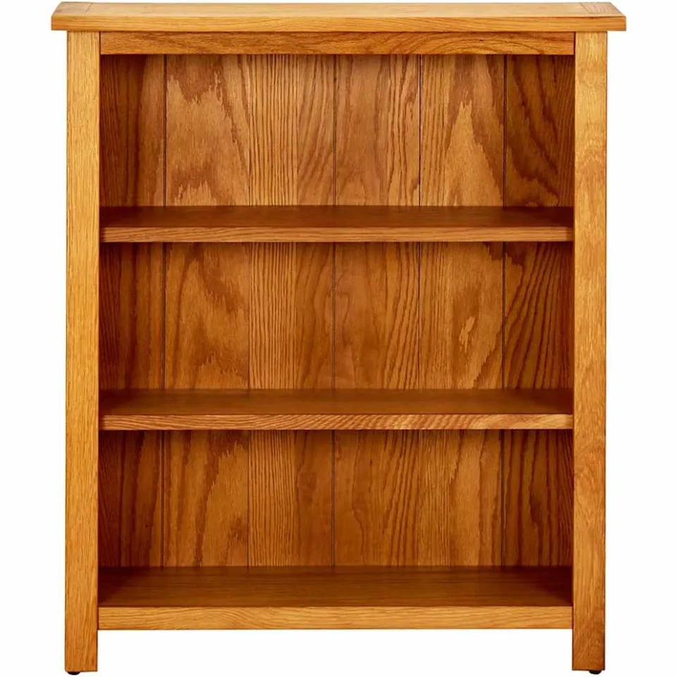 vidaXL Boekenkast met 3 schappen 70x22,5x82 cm massief eikenhout, foto 2