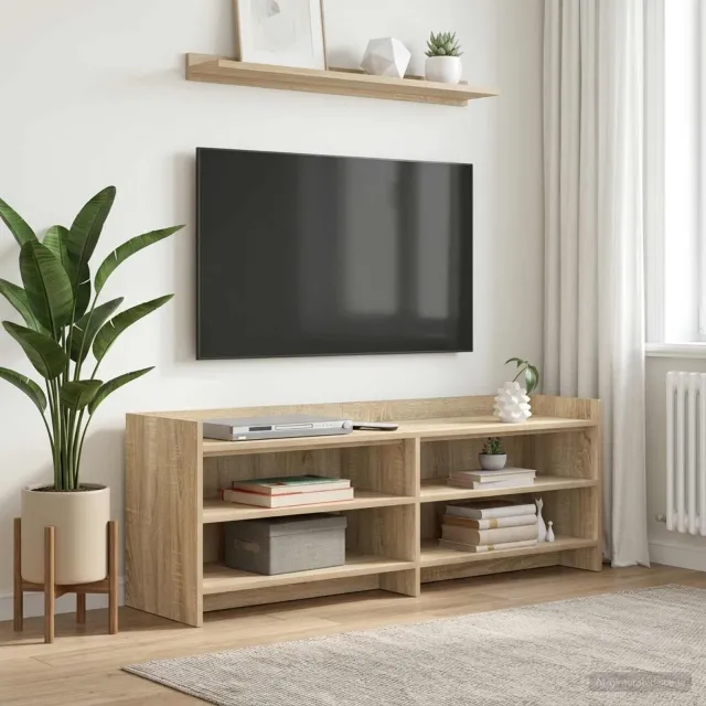 vidaXL TV-kast 130 x 33 x 47 cm Sonoma Eiken, foto 2