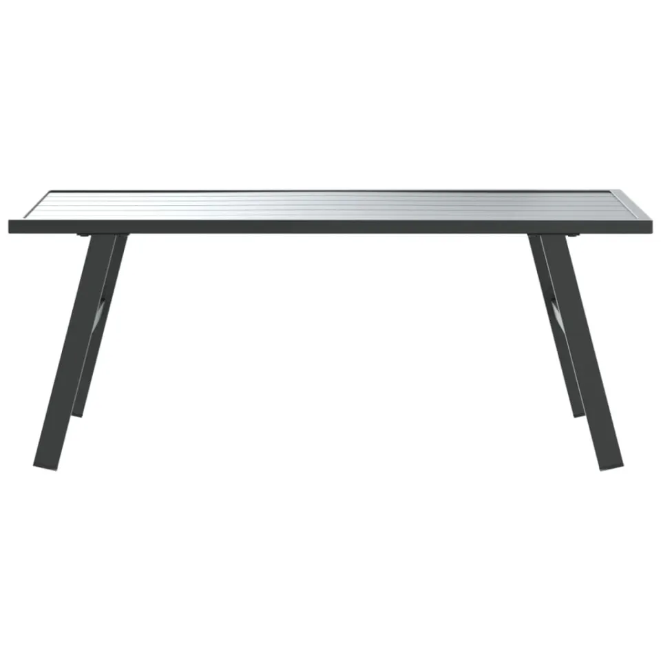 vidaXL Tuintafeltje 90x45x35 cm gepoedercoat staal zwart