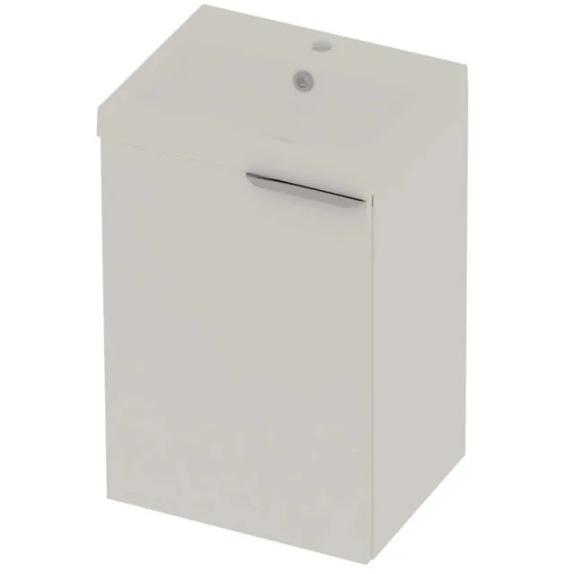 Basic-Line Pretty 36 Badmeubelset Polystone 1 Kraangat Voor Grepen 45x36x70 cm Mat White Mat Wit
