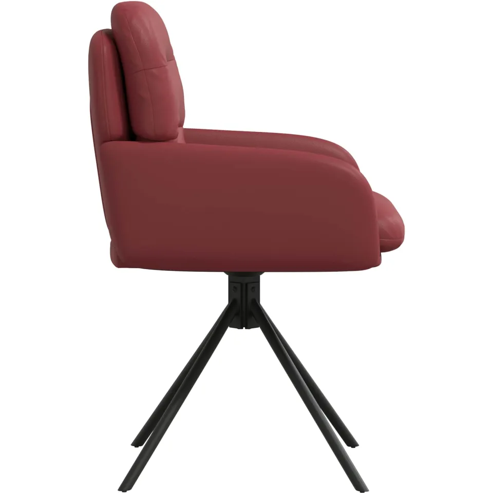vidaXL Draai Eetstoelen 4 st Kunstleer Wijnrood 59 x 59,5 x 90 cm, foto 4