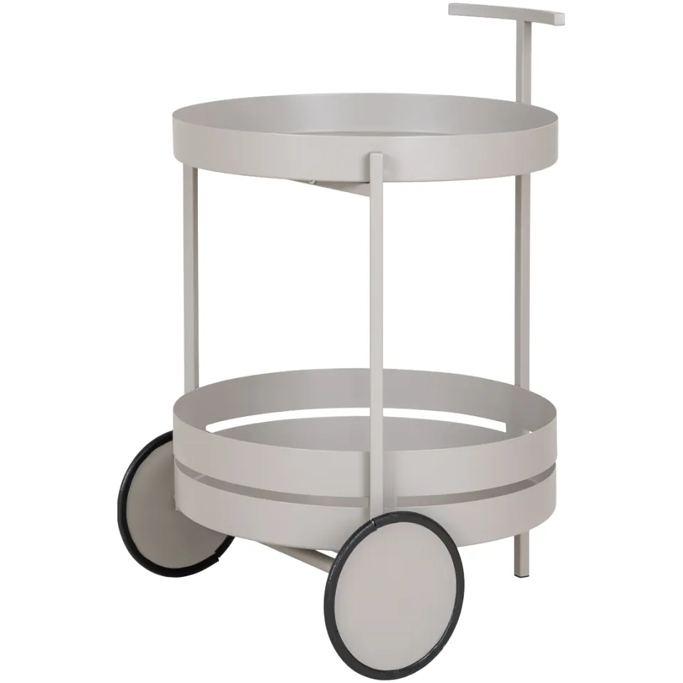 Artichok Sebas metalen trolley lichtgrijs - met wielen grijs, foto 3