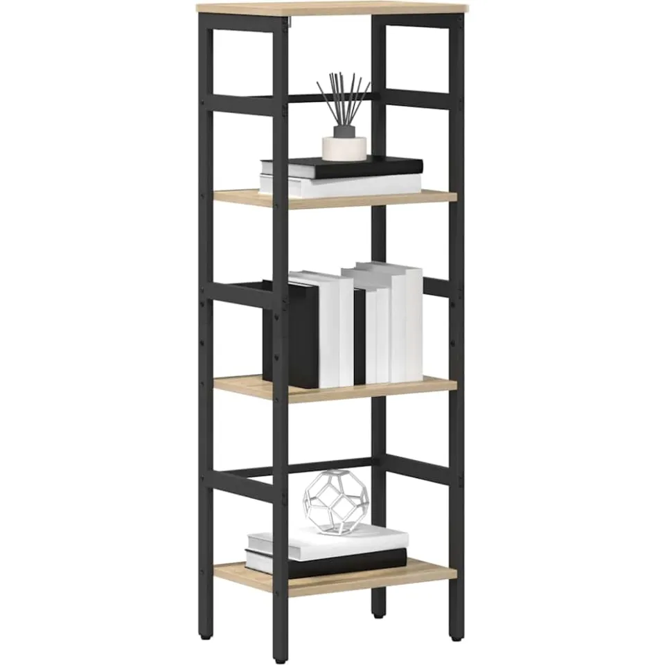 vidaXL Boekenkast 3-laags 40 x 29,5 x 115 cm Bewerkt hout Sonoma Eiken Bruin