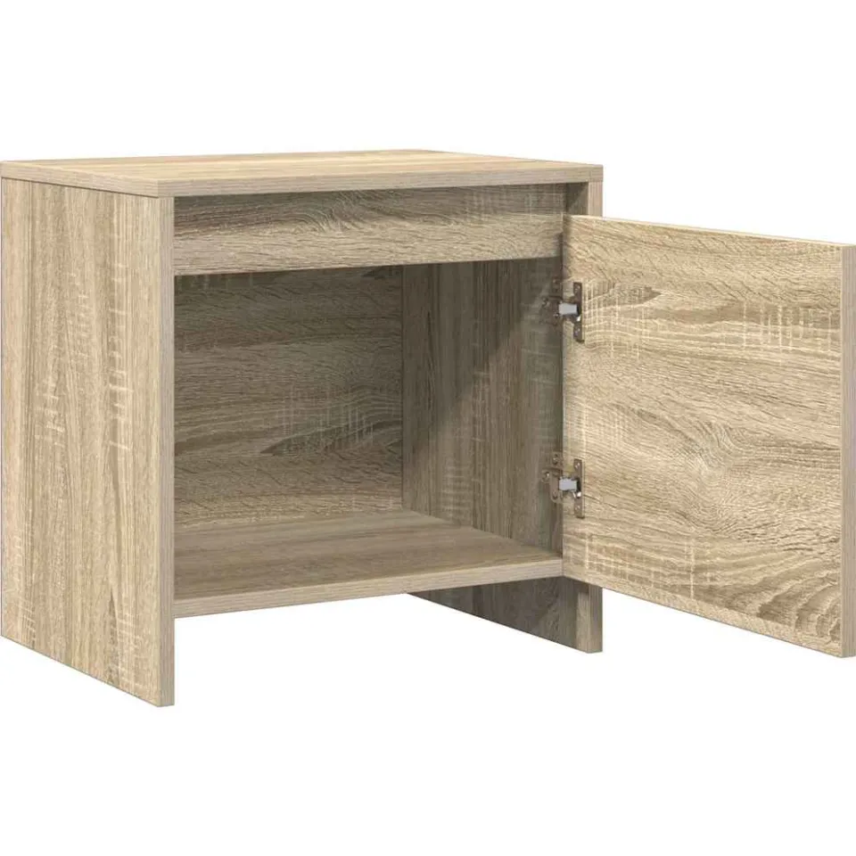 vidaXL Nachtkastje 45x34x44,5 cm bewerkt hout sonoma eikenkleurig, foto 4
