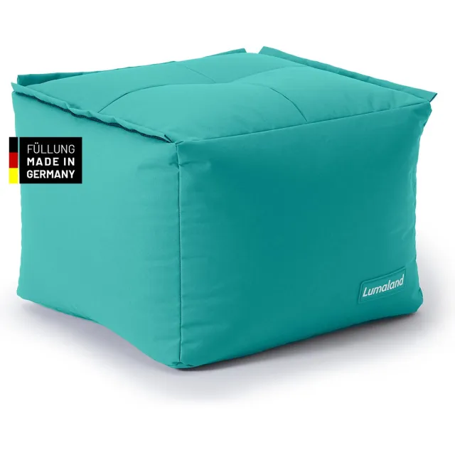 Lumaland zitzak - Combineerbaar met modulair systeem - 200 L - Turquoise Turquoise - Hoekig