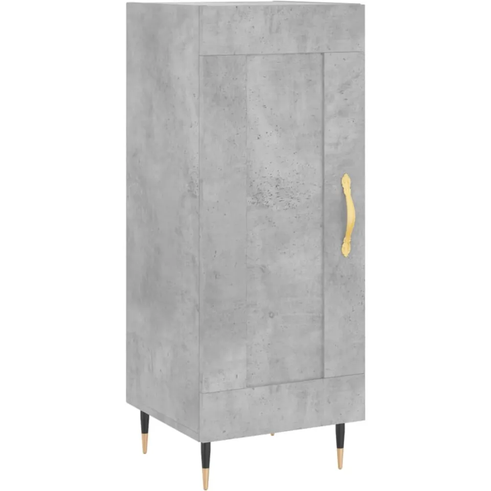 vidaXL Dressoir 34,5x34x90 cm bewerkt hout betongrijs grijs, foto 3