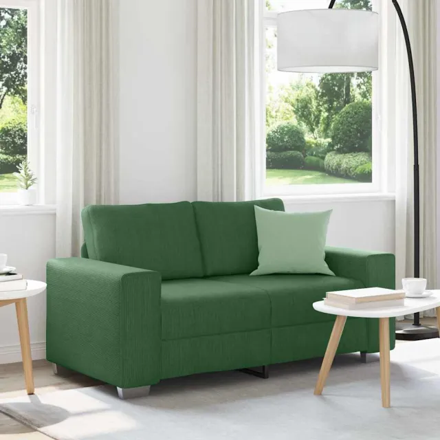 vidaXL Loveseat Sofa Donkergroen 160x77x82 cm Corduroy Stof