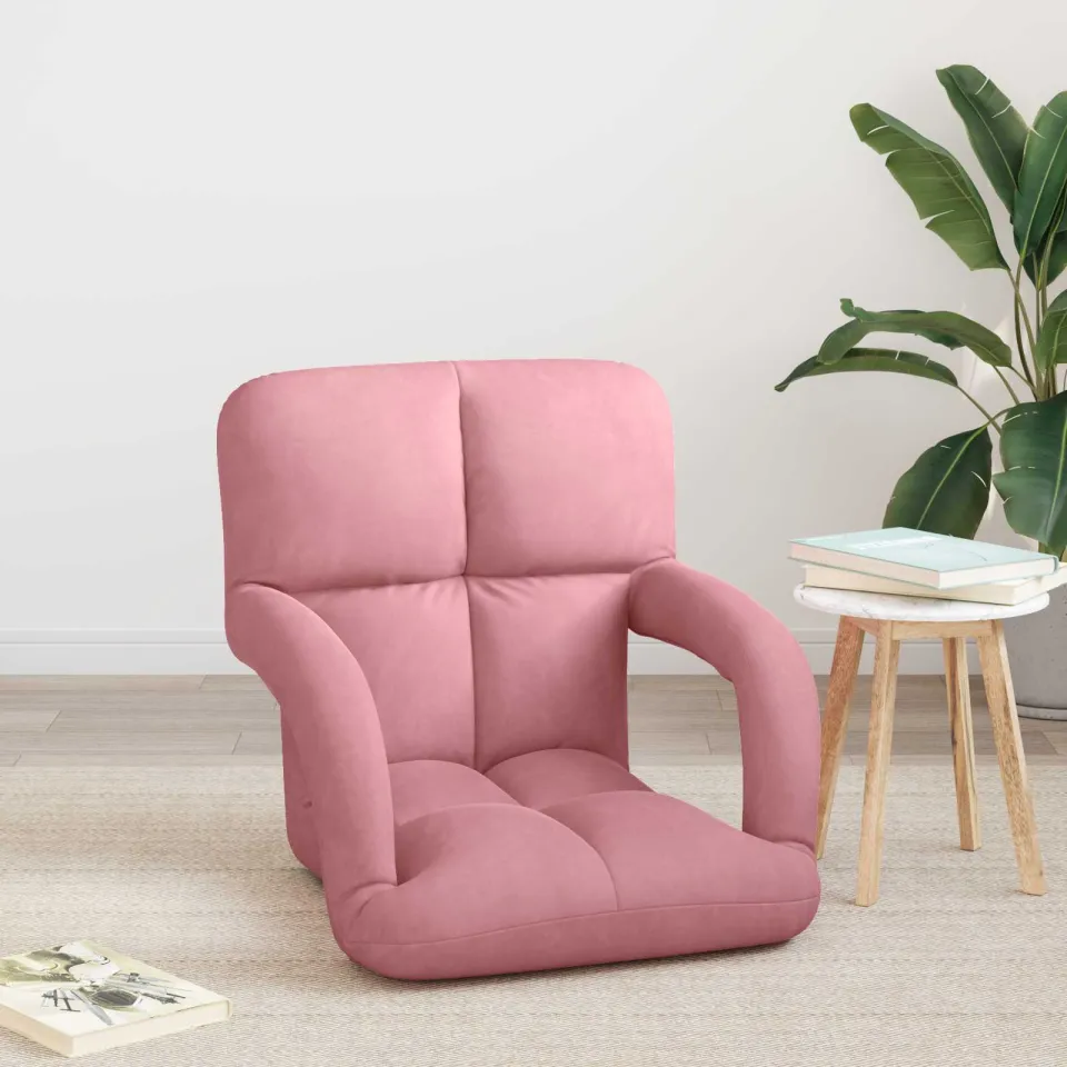 vidaXL Verstelbare vlo stoelen Roze Fluweel, foto 3