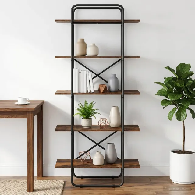 vidaXL Boekenrek 5-laags 60 x 35 x 175,5 cm PB Gerookt eiken Bruin