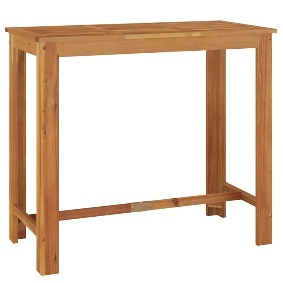 vidaXL Tuinbartafel 120x60x105 cm massief acaciahout bruin, foto 3