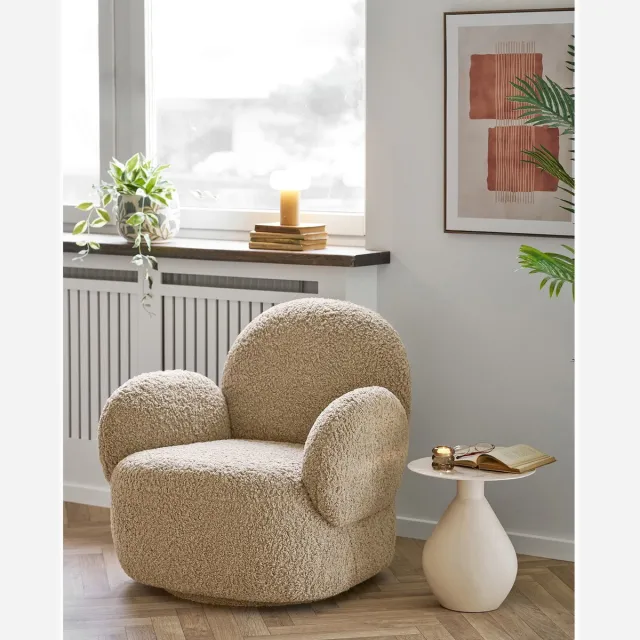 House Nordic Fauteuil Messina - Lichtbruin Draaibaar