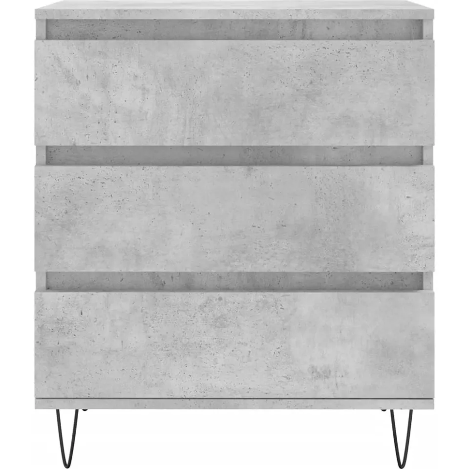 vidaXL Dressoir 60x35x70 cm bewerkt hout betongrijs grijs