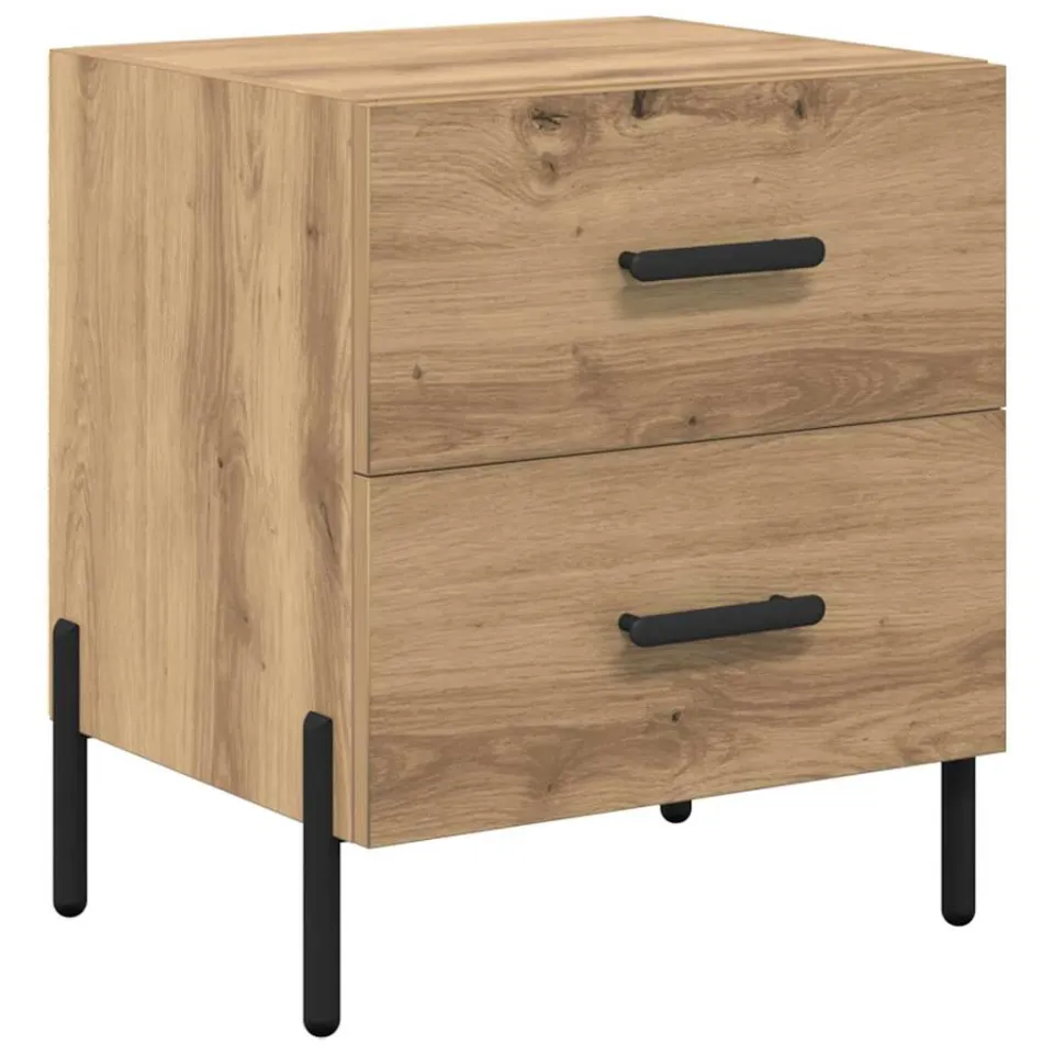 vidaXL Nachtkastje Artisan Eiken 40 x 35 x 47,5 cm Bewerkt hout, foto 3