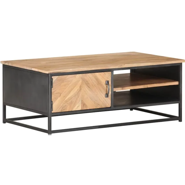 vidaXL Salontafel 90x50x35 cm massief acaciahout Bruin