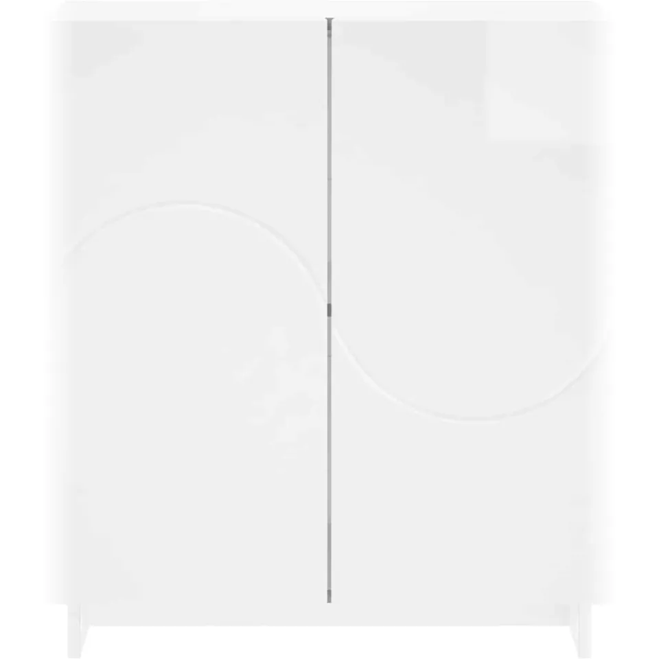 vidaXL Dressoir Hoogglans Wit 67 x 34,5 x 75 cm Bewerkt hout, foto 4