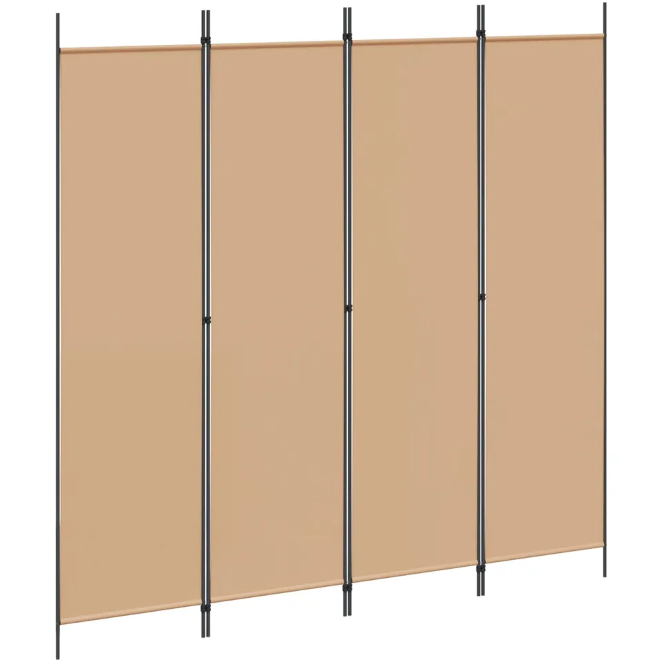 vidaXL Kamerverdeler polyester staal beige, foto 3