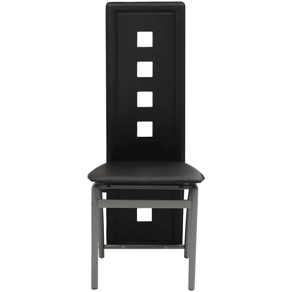 vidaXL Eetkamerstoelen 2 st kunstleer zwart, foto 2