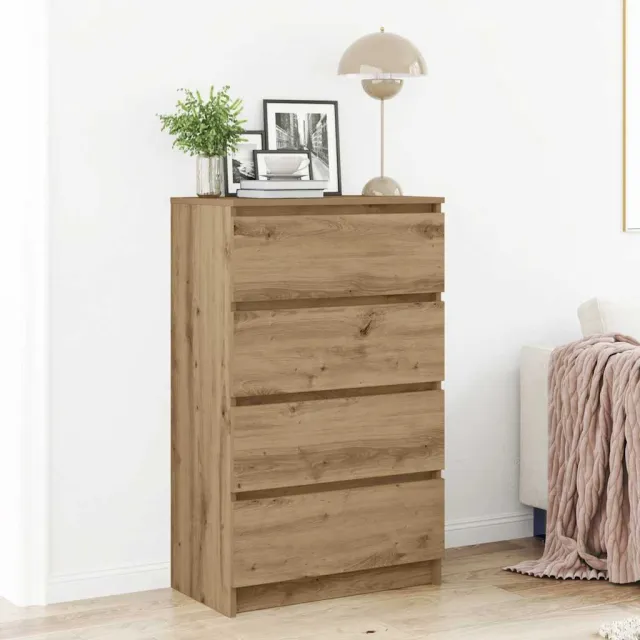 vidaXL Dressoir 60x35x98,5 cm bewerkt hout artisanaal eikenkleur, foto 2