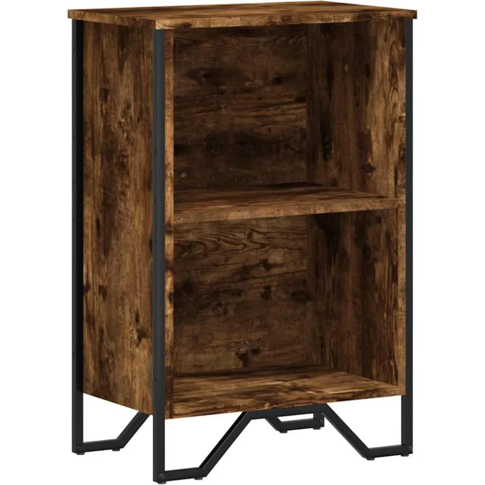 vidaXL Boekenkast 50x31x74,5 cm bewerkt hout gerookt eikenkleurig, foto 3